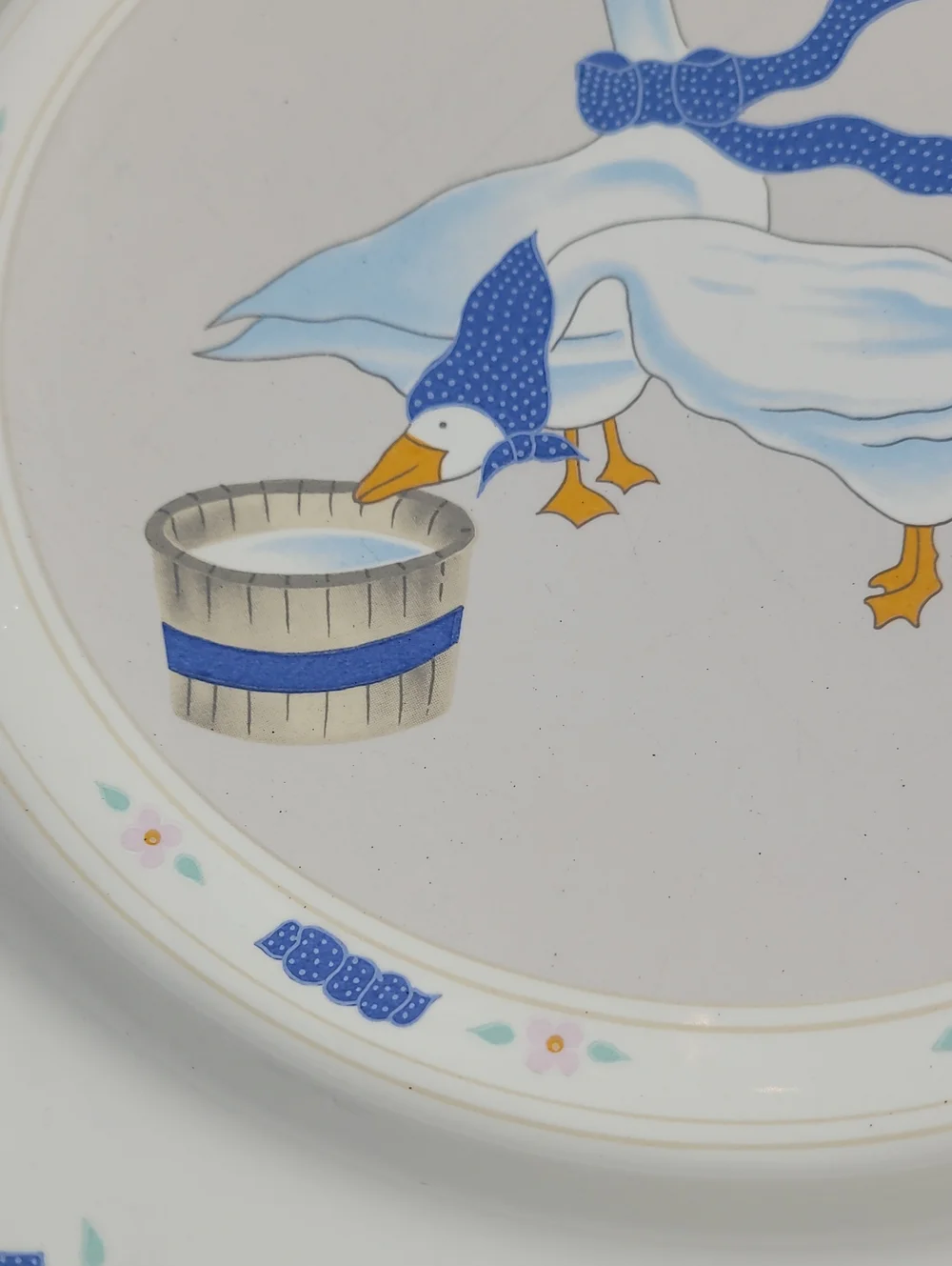 Vintage Newcor Countryside Stoneware Goose Salad Plate 1987 Cottagecore